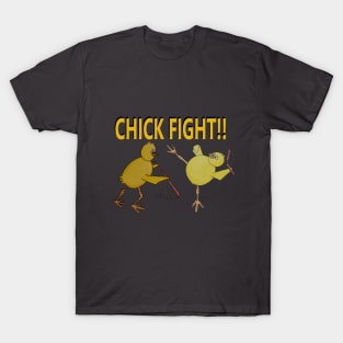 Chick Fight! Baby chickens throw down. - martial arts T-Shirt